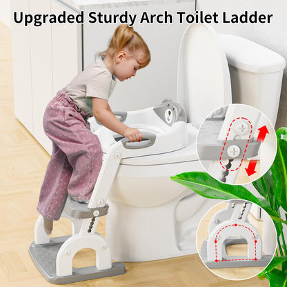KYYOKE Toilettensitz mit Treppe für Kinder, 2-in-1 Toilettentrainer