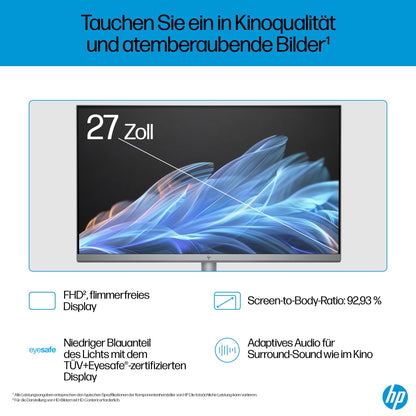 HP OmniStudio X 27-cs0273ng All-in-One KI PC - Silber