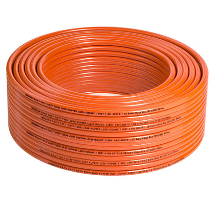 Germany B.e.s.t CAT 7 S/FTP Duplex Verlegekabel - 50M LSZH 10G