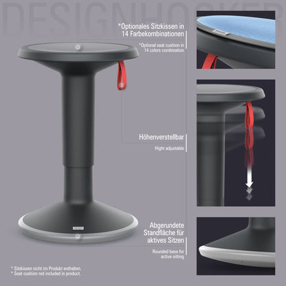 Interstuhl UPis1 Ergonomischer Designhocker - Schwarz