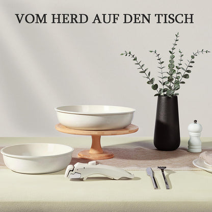 GiPP Topfset 11-teilig mit abnehmbarem Griff, Induktion, weiss