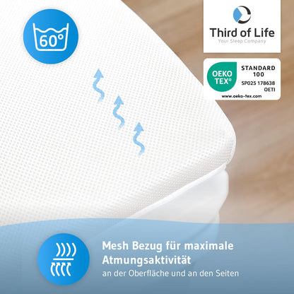 Third of Life AERO Topper 70x200 cm Memory Foam mit Mesh-Bezug