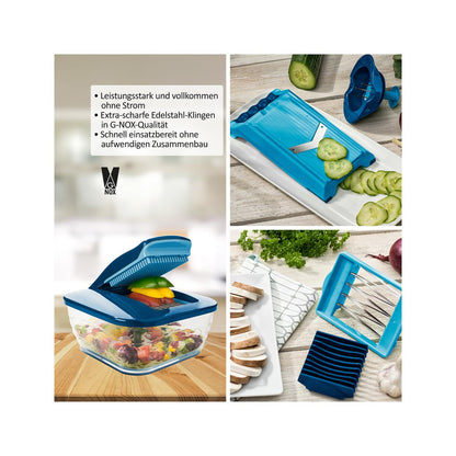 Genius Nicer Dicer Chef Gemüseschneider 15 tlg - Blau