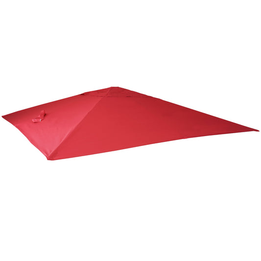 Mendler Luxus-Ampelschirm HWC-A96 Ersatzbezug für Sonnenschirm 3x4m Rot