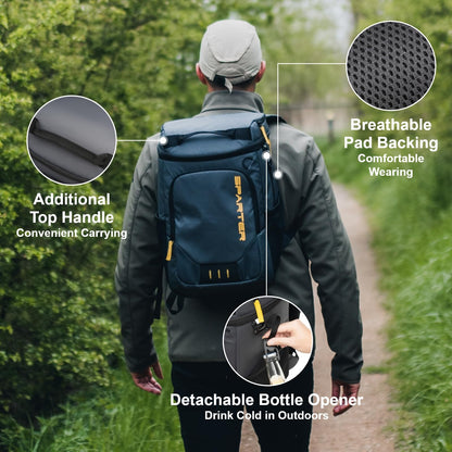 SPARTER Kühlrucksack 33 Dosen, isolierte Kühltasche, auslaufsicher