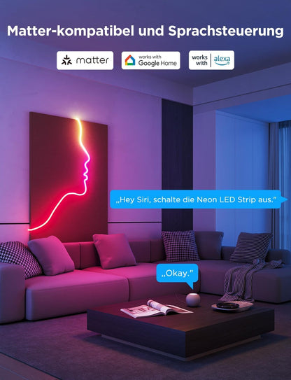 Govee Neon Rope Light 2 RGBIC Neon LED Streifen - 5m Weiss