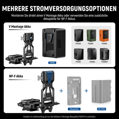 NEEWER PS015 PRO V-Mount Akkuplatte – Arca Typ Schnellwechsel
