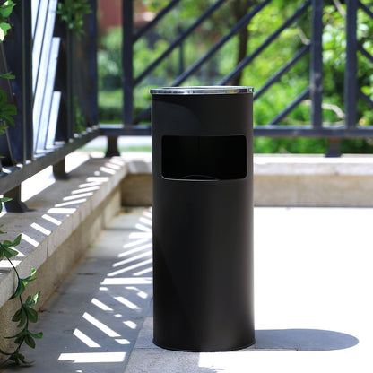 SONGMICS Standaschenbecher mit Mülleimer, 30 L, schwarz, LTB17C