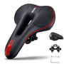 YOUNGDO Fahrradsattel Gel, ergonomischer Velosattel für Damen & Herren aus PU-Leder mit Reflexstreifen