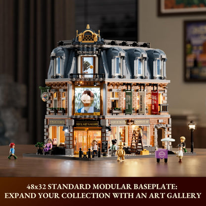 Lumibricks Klemmbausteine Kunstgalerie Eckhaus 3400 Teile L9085
