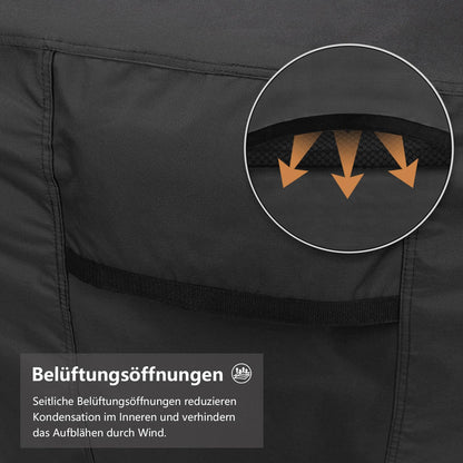 Dokon Gartenmöbel-Abdeckung wasserdicht, 300x250x100 cm, schwarz