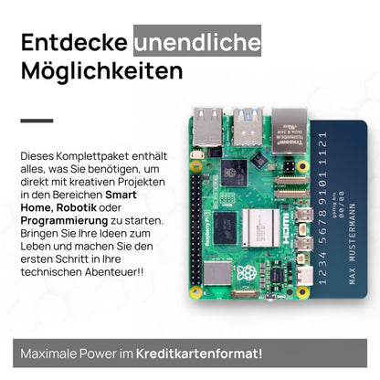 Raspberry Pi 5 8GB Mini-PC Set - PCIe M.2 NVMe 64GB SSD