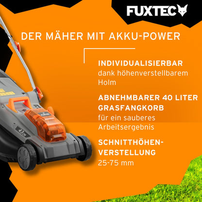 Fuxtec Akku Rasenmäher E2RM43 40V - 43cm Schnittbreite