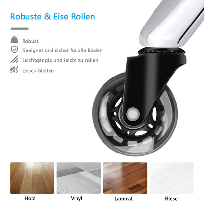 OUTMASTER Rollhocker höhenverstellbar mit Rollen - Schwarz, 50-62cm