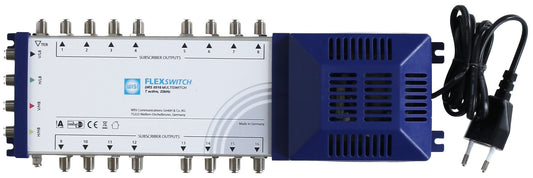 WISI FLEXSWITCH DRS 0516 Multischalter 5/16 Standalone Aktiv. Graues, rechteckiges Gerät zur 5/16 Signalverteilung.