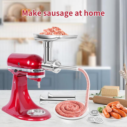 Gdrtwwh Edelstahl Fleischwolf Aufsatz für KitchenAid Standmixer GD100