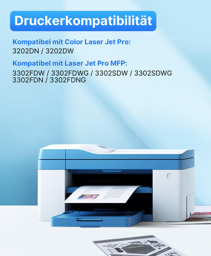 Kompatibel für HP 219A 219X Toner mit Chip - 4er-Pack