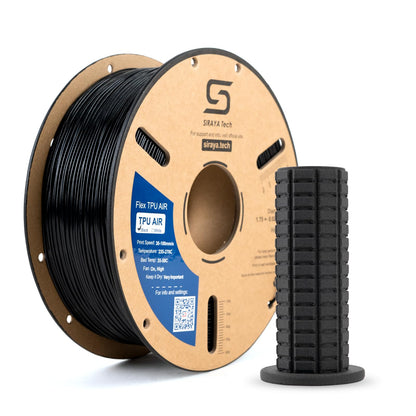Siraya Tech Flex TPU Air 3D-Filament 65A–82A Schwarz 1 kg, schwarze Filamentspule für den 3D-Druck