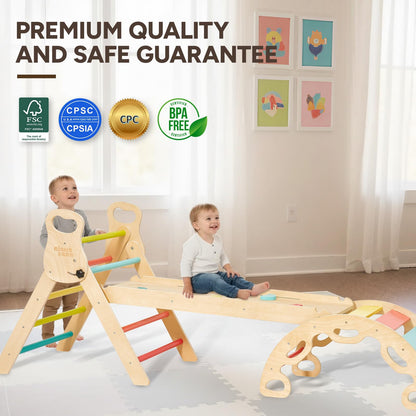 Giant bean Kletterdreieck Indoor 5-in-1 Montessori – Regenbogen S