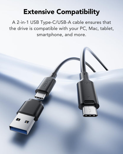 Lexar ES3 externe USB 3.2 Gen2 SSD 2TB - 1050 MB/s