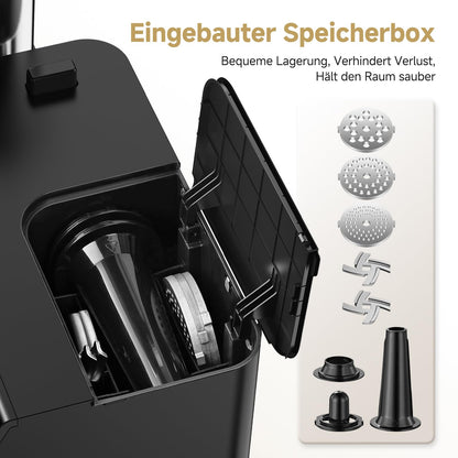 AAOBOSI Fleischwolf elektrisch 3000 W mit LED-Display, MG102A