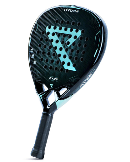 RYZE Hydra Padelschläger, 100 % Carbon, 365 g, mit Schutzhülle
