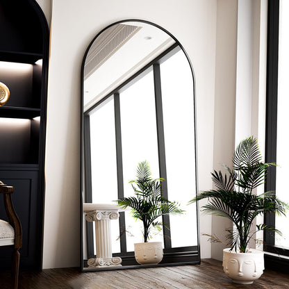 BEAUTYPEAK Bogen Ganzkörperspiegel - 180x76 cm Schwarz