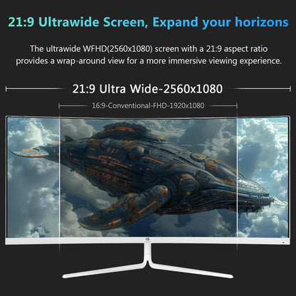 Z-Edge 30 Zoll Ultrawide Curved Gaming Monitor - 200Hz Weiss
