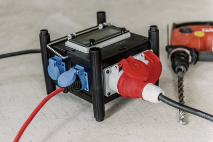 Brennenstuhl Kompakter Gummi-Stromverteiler CEE/Schuko FI-Schutz 2m