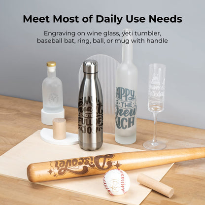 xTool RA2 Pro Rotationsachse für zylindrische Laser Gravuren