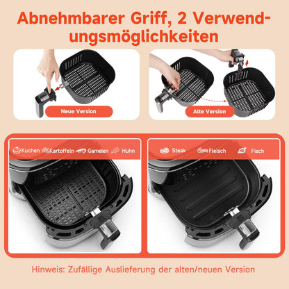 Aigostar Heissluftfritteuse XXL 7L – Doppelkorb