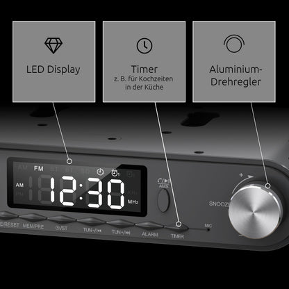 TechniSat Viola Unterbauradio mit Bluetooth und LED-Display