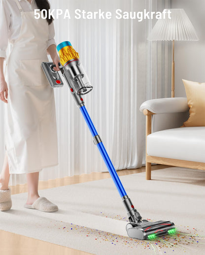 AIDTIPS T18 Akku-Staubsauger kabellos, 600 W, 50 kPa Saugkraft