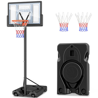 Yohood Basketballständer Outdoor – Höhenverstellbar, 111x72cm Rückwand. Höhenverstellbares System mit 111x72cm Rückwand für Outdoor-Basketball.