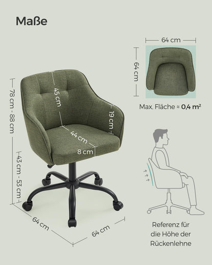 SONGMICS OBG019C01 Homeoffice Drehstuhl - grün