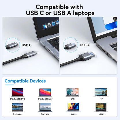 Universal DisplayLink USB C Dock – 15-in-1 Dual Monitor M1/M2