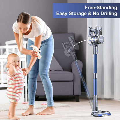 Lubluelu 25.9V 25000 Pa Akkusauger kabellos – Blau