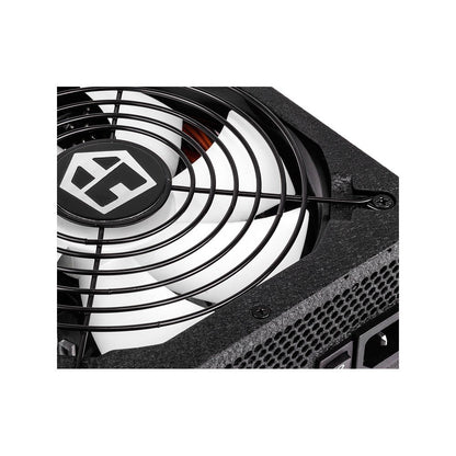 NOX Hummer 650W PC Netzteil (NXHM650BZ) - 80 Plus Bronze. Schwarzes Gerät zur Gleichstromversorgung von PC-Komponenten.