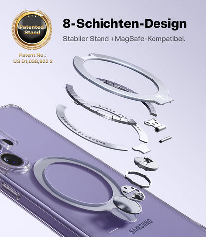 TORRAS Ostand Q3 Spin Hülle für Samsung Galaxy S26 Ultra transparent