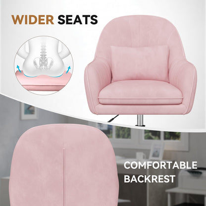 Aivermeil Bürostuhl ergonomisch mit Kopfstütze, höhenverstellbar, Rosa