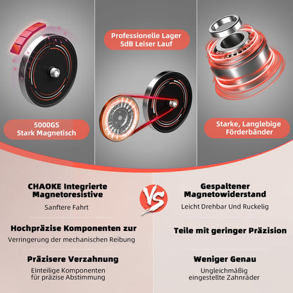 CHAOKE Profi Ultra-Leiser Ergometer Fahrrad - mit App