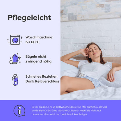 Wolkenfeld Winter Bettwäsche Set 135x200 Anthrazit Mikrofaser