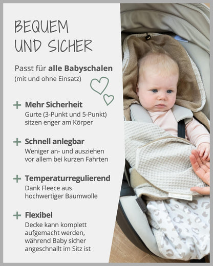ULLENBOOM Einschlagdecke Babyschale & Kindersitz - Leo