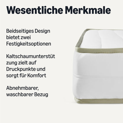 Amazon Basics Kaltschaummatratze H2 & H3, 100 x 200 cm, Höhe 18 cm