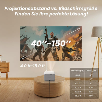 Yaber L2s Heimkino Beamer – 1080P, JBL Sound, Autofokus