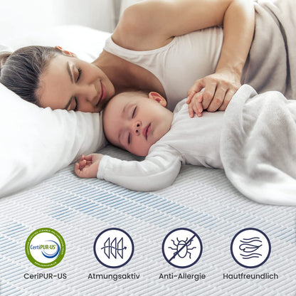 BedStory Gel Memory Foam Matratzentopper 180x200cm 10cm H3/H4