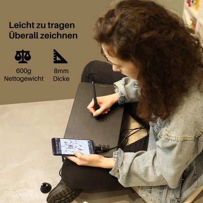 HUION HS610 Grafiktablett – Arbeitsfläche 25.4 x 15.8 cm