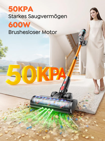 INTETURE BP40 Akku-Staubsauger kabellos, 600 W, 50 kPa, 65 Min