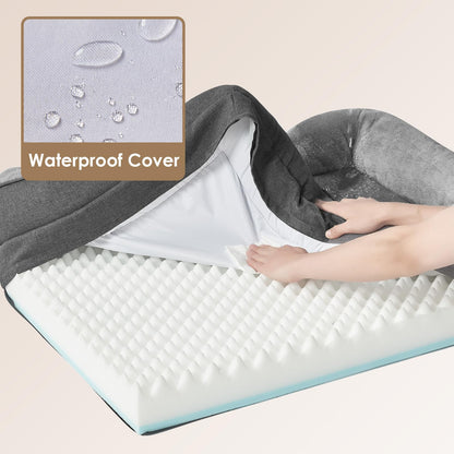 EHEYCIGA Orthopädisches Hundebett für grosse Hunde, Memory Foam, Grau