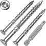 SCREW REBEL Terrassenschrauben 5 x 60 mm Edelstahl C1, 500 Stück – Zierkopf mit Torx-Antrieb, inklusive Bit
